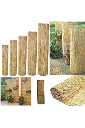 2m X 6m Reed Fence Misina Ipli Doğal Bambu Kamış Çit , Bahçe Çiti , Balon Çiti , Gölgelik Dekor