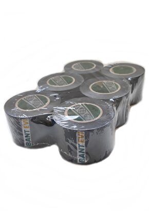 Siyah Pvc Bant 6 Adet 5cmx25m Izolasyon Bandı 50mm