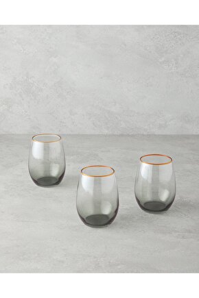 Citrus Cam 3lü Bardak 350 ml Amber-Yeşil