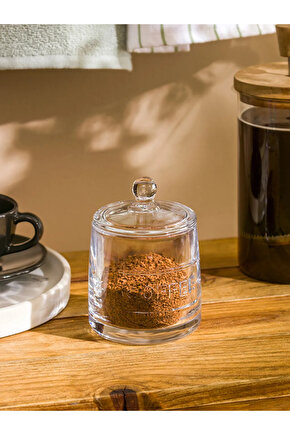 LCW HOME Renksiz Cam Kahve Kavanozu 8 Cm
