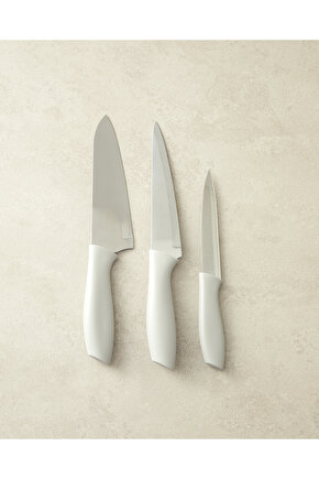 Cross 3’lü Çelik Şef Bıçağı Krem