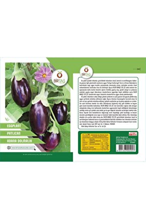 Birtaş Adana Dolmalık Patlıcan Tohumu