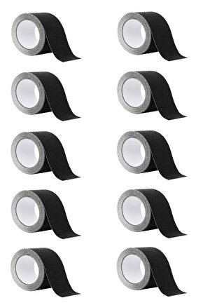 10 Adet Yapışkanlı Merdiven Kaydırmaz Bandı - Kaymaz Bant 5 Cm Genişlik 25 M Uzunluk