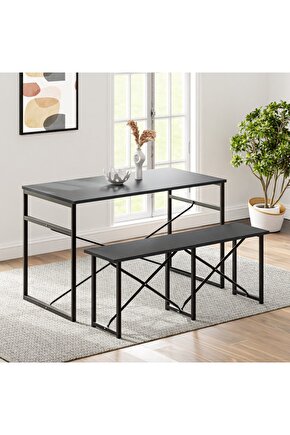 Masa Takımı Bench Bank Masa Seti 120x60  Masa Mutfak Masası Yemek Masası