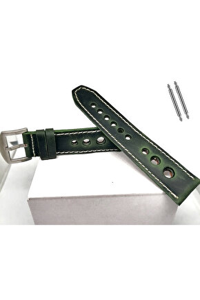 Tissot  &   Fossil  Uyumlu   Crayz   Hakiki   Deri   22  mm Yeşil