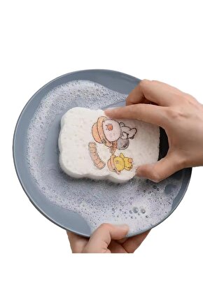 SN-26323 Bulaşık Yıkama Ovma Süngeri Sıkıştırılmış Organik Odun Hamuru