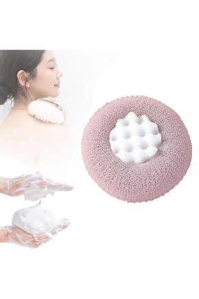 SN-26217 Vantuzlu Banyo Masaj Süngeri Peeling Etkili Vücut Kesesi ve Köpürtücü