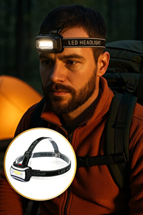 Kampçı Balıkçı Kafa Lambası Kask Tipi Fener