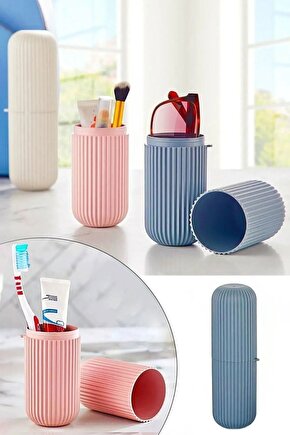 Çok Amaçlı Seyahat Tipi Diş Fırçası Kabı Makyaj Malzemesidiş Macunu Kabı