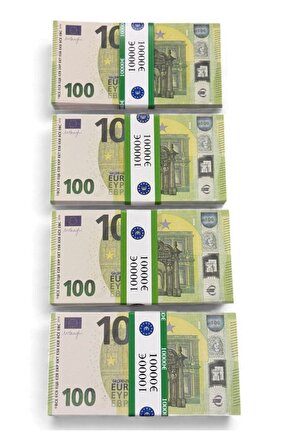 4 Deste 100 Euro Düğün, Kına, Parti ve Çekim Şaka Parası – Dekoratif ve Eğlencelik 100 €