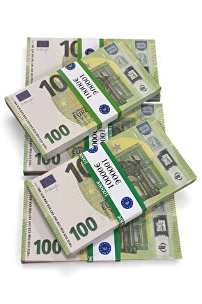 5 Deste 100 EURO Eğlencelik ve Dekoratif Para – Film Sahnesi, Düğün, Mizah ve Koleksiyon Amaçlı 100€