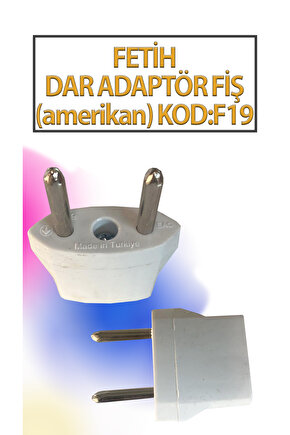 1 Adet Amerikan Fiş Adaptör Çevirici Amerikan-Türk Çevirici Priz Adaptör (Dar Kalıp)