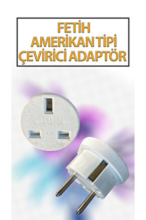 1 Adet Ingiliz Fiş Adaptör Çevirici Ingiliz-Türk Çevirici Priz Adaptör