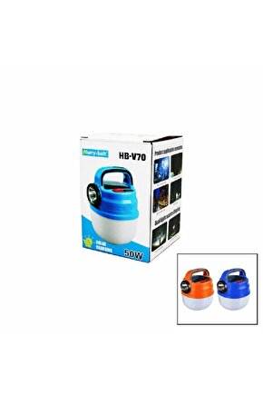 6 Modlu 50 Watt Şarj Edilebilir Solar Güneş Enerjili Kamp Çadır Lambası Acil Durum Feneri