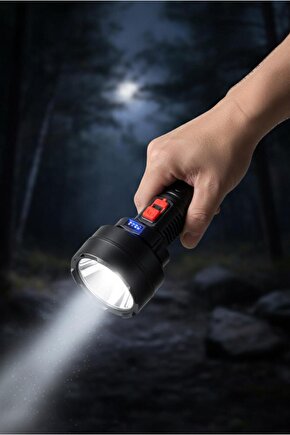 Şarj Edilebilir USB Girişli 3 Modlu El Feneri | Taşınabilir LED Işık