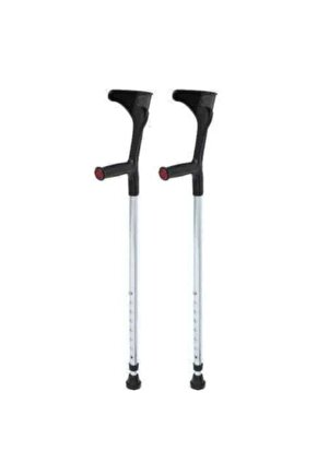 Siyah Kanedyen - Ayarlanabilir Dirsek Destekli Baston Çift (2 Adet)