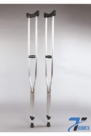 Koltuk Altı Değneği (L 1.75-1.85 BOY) Alüminyum Pimli Çift Boy Ayarlanabilir