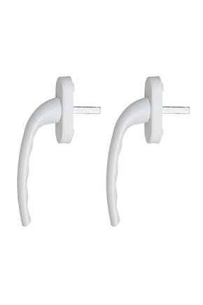 2 Adet Beyaz Pencere Kolu Alüminyum. Yerli Üretim. Kayapen Marka. 124 gram  Adet