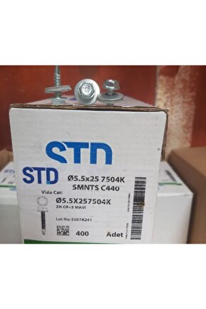 5,5x25 Mm Çatı Vidası Marka 400 Adet