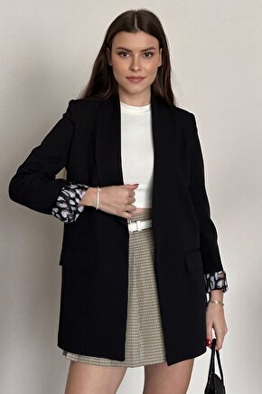 Kadın Blazer Ceket Oversize Uzun | Lepoar Astarlı Klasik Şık Ofis & Günlük