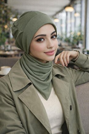 Haki Tesettür Bere Bone ve Etol Takım