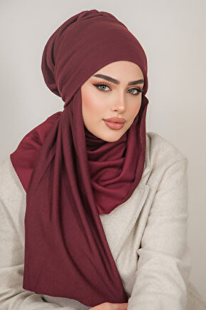 Bordo Kelebek Bone Şal