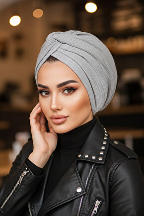 Gri Ekru Kışlık Burgu Bone