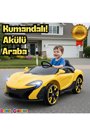 Quantum GT Sarı Uzaktan Kumandalı 4X2 12 Volt Akülü Araba - RC McLaren Akülü Araba
