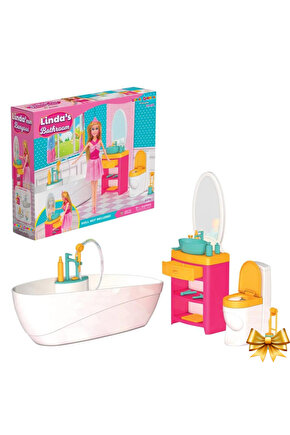 Lindanın Banyosu - Muhteşem Banyo Oyuncak - Eğlenceli Banyo Seti - Barbie Banyo Seti