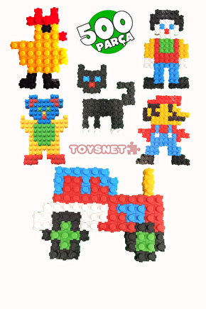 Tiktak 500 Parça Yapı Oyuncak Oyuncak Eğitici Çocuk Oyuncakları