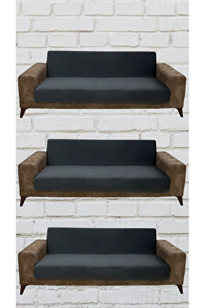 3+3+3 İtalyan Süet Kolsuz Koltuk Örtüsü ( RENK)