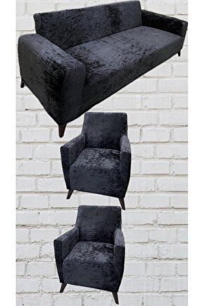 311 Parlak Kadife Giydirme Koltuk Örtüsü(ANTRASİT)