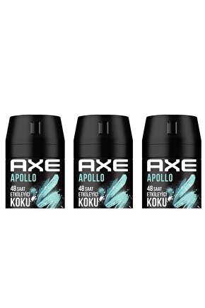 Erkek Deodorant Sprey Apollo 150 ml 8690637981531 3 Adet