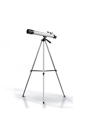 Teleskop 100 Kat Yakınlaştırma 50mm Eğitici Astronomik Uzay Doğa Ay Gözlem Teleskobu + Tripod