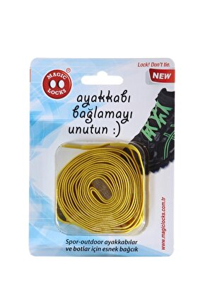Magic Locks Unisex Sarı Günlük Ayakkabı Bağcığı 15B1