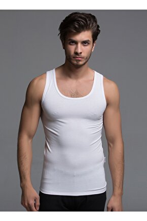 Hztb16022 Bambu Beyaz Termal Erkek Iç Giyim Atlet