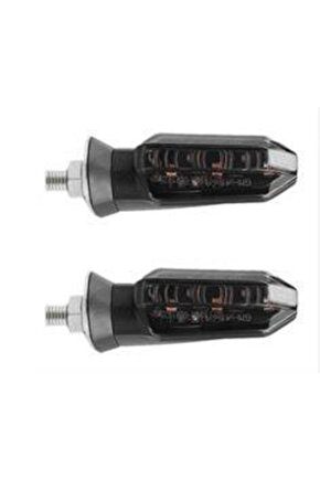 MOTOSİKLET SİNYAL LED FÜME CAM (SARI IŞIK) 2 Lİ TAKIM