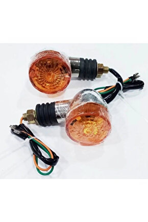 Sinyal Takım Nikelajlı Küçük Sarı Cam Chopper Z-15