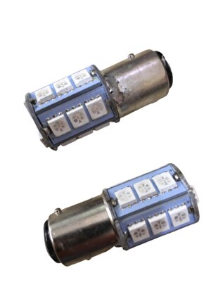 Motosiklet Ve Otomobil Stop Ampul 18led 1016 Çakar Kırmızı Şaşı Tırnak 2li