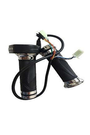 E-bike Vitesli Gaz Kolu 232 Yeşil Düğme 3 Işık