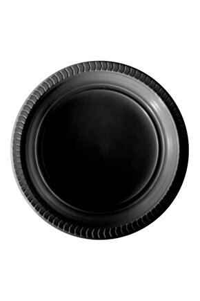 Siyah Plastik Tabak 22 cm 25 Li