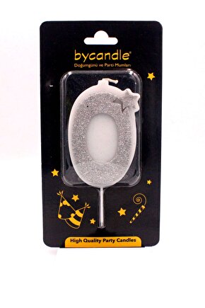 Simli Gri Rakam Mum-0