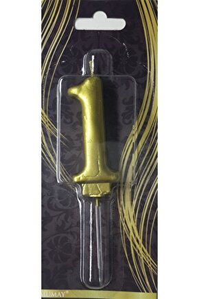 1 Rakam Gold Altın Mum