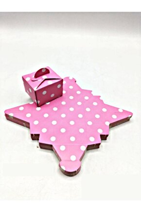 Pembe Desenli Lokum Kutusu 50li