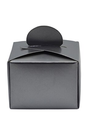 Gümüş (gri) Renk Lokum Kutusu 50 Adet