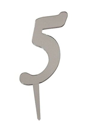 5 Rakam Pleksi Gümüş