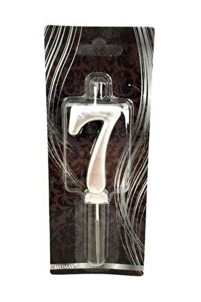 7 Yaş Gümüş Rakam Mum M170