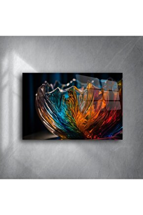 Parlak Cam Üzerine Lüks Sanat Baskısı