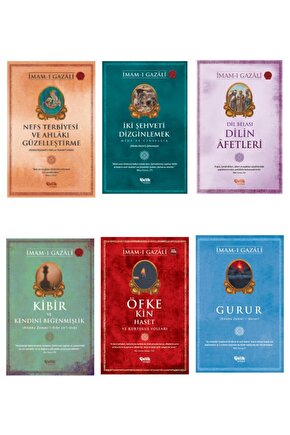Gazali Seti Nefs Terbiyesi-iki Şehveti Dizginlemek-dilin Afetleri-kibir-öfke Ve Kin-gurur 6lı Set