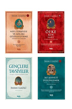 Imamı Gazali Nefs Terbiyesi-öfke Kin-gençlere Tavsiyeler-iki Şehveti Dizginlemek 4lü Set